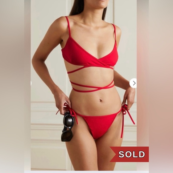 BALENCIAGA Wrap Tie-detailed stretch bikini FULL SET 2 BIKINI NWT - Picture 11 of 11